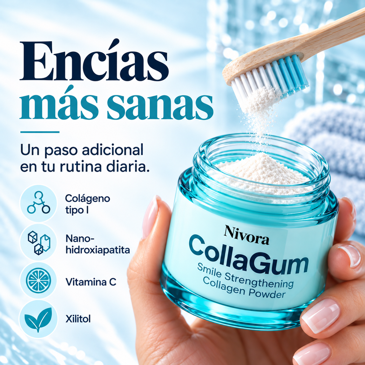 Nivora - Polvo de colágeno para las encías