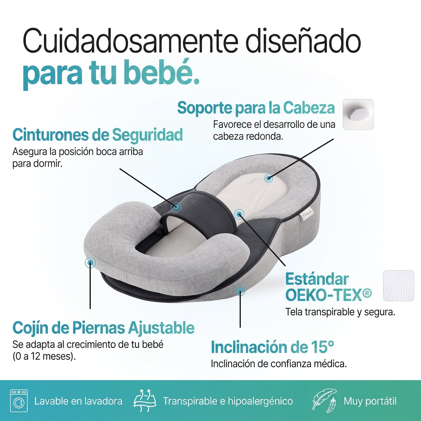 Nivora - Cuna antireflujo